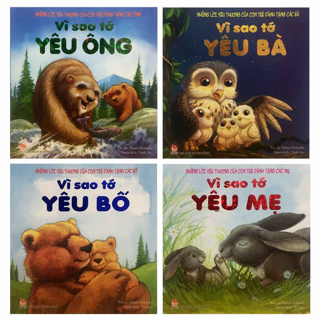 Combo 4 cuốn vì sao tớ yêu ông, bà, bố, mẹ