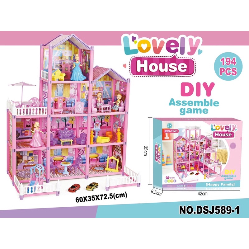 Biệt thự búp bê 194pcs(12 bộ/thùng)