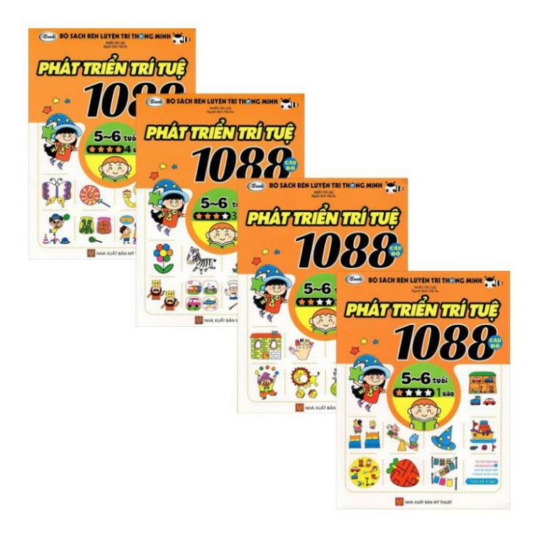 Bộ 4 cuốn phát triển trí tuệ 1088 5-6 tuổi
