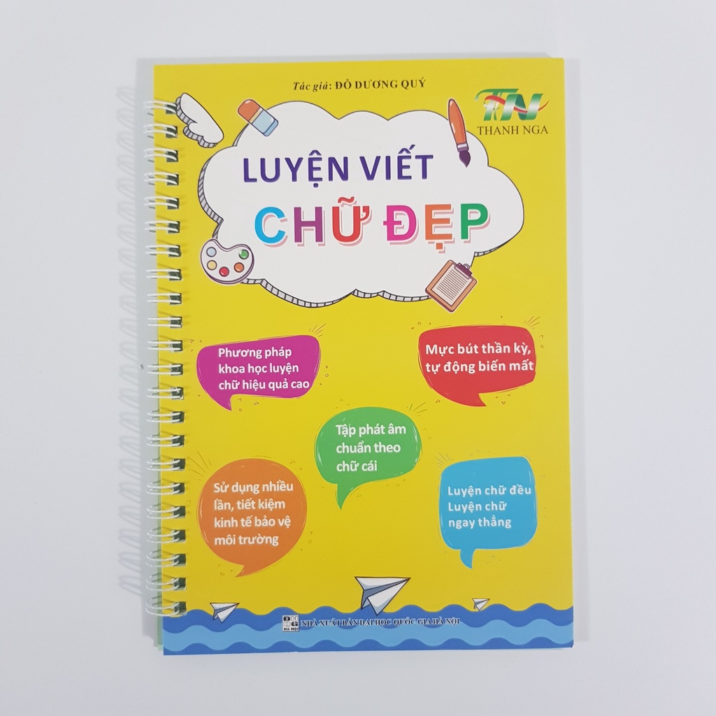 Vở tập viết mực tự xóa Thanh Nga set 3 cuốn