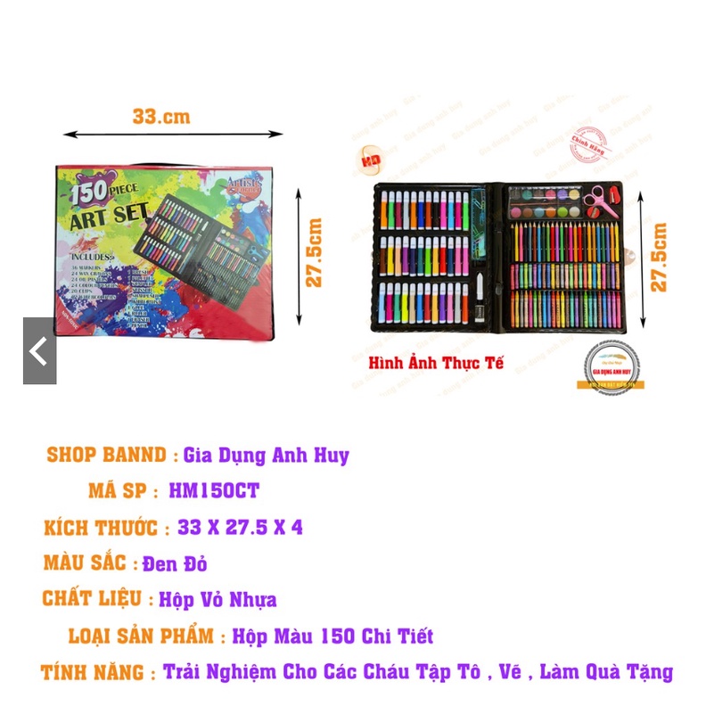 Tô màu 150ct(20 bộ/thùng)