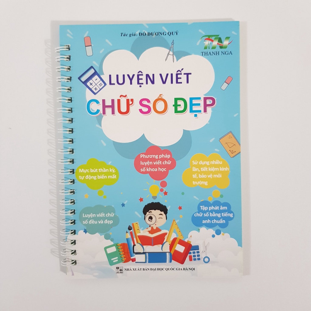 Vở tập viết mực tự xóa Thanh Nga set 3 cuốn