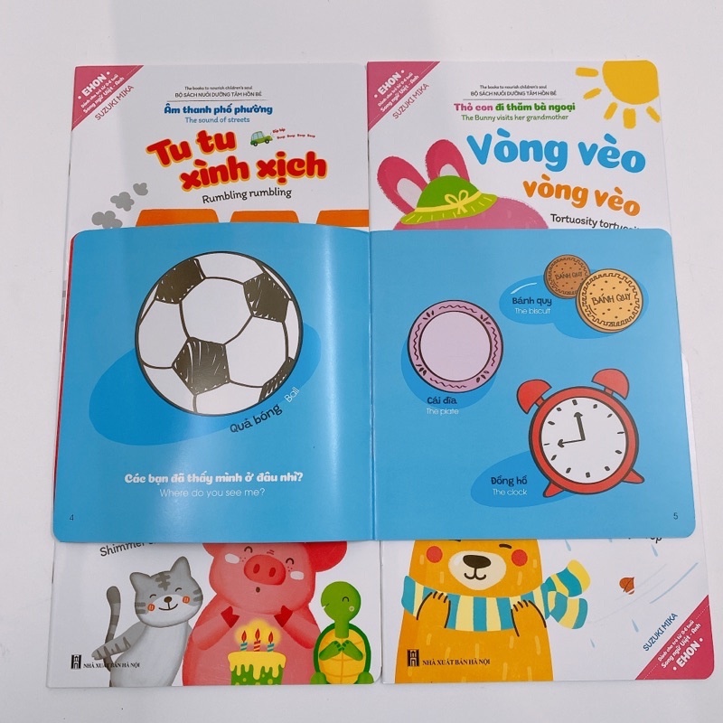Bộ ehon âm thanh, hình khối song ngữ 8 cuốn