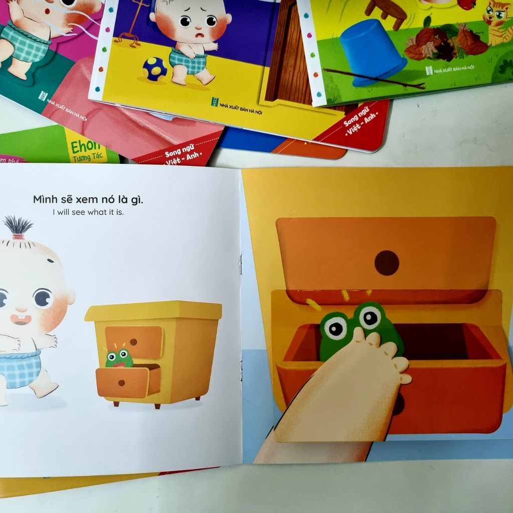 Bộ ehon tương tác lật mở song ngữ Anh - Việt 10 cuốn