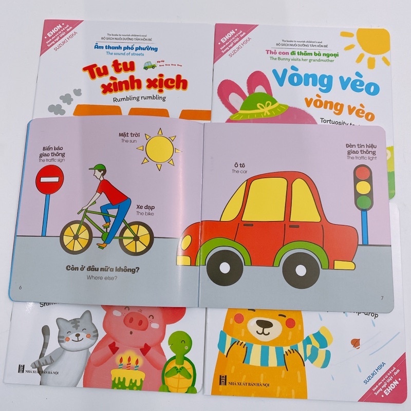 Bộ ehon âm thanh, hình khối song ngữ 8 cuốn