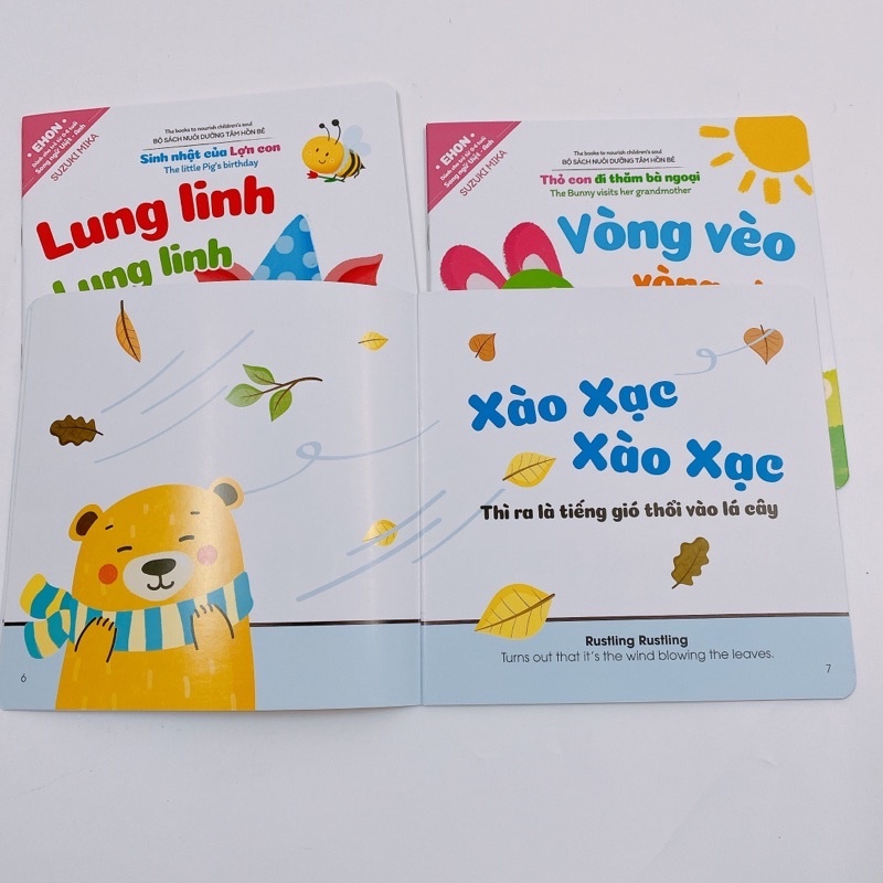 Bộ ehon âm thanh, hình khối song ngữ 8 cuốn