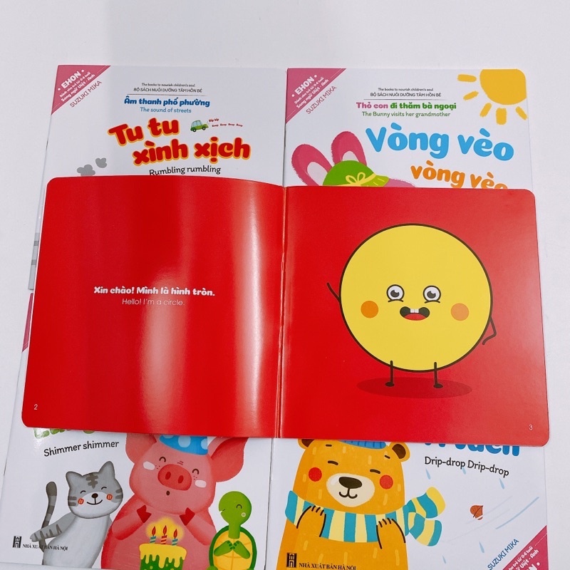 Bộ ehon âm thanh, hình khối song ngữ 8 cuốn