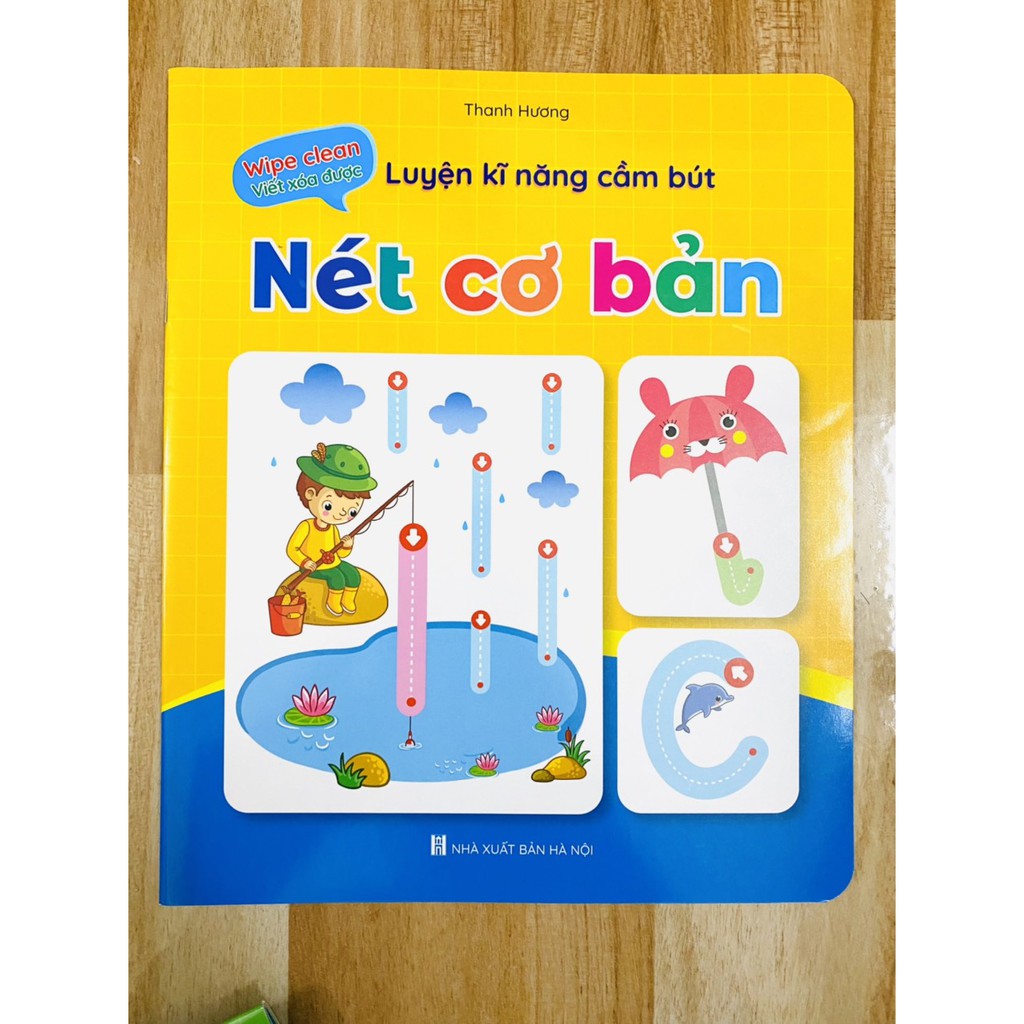 Bộ vở viết xóa được 5 cuốn tặng kèm 2 bút có đầu xóa