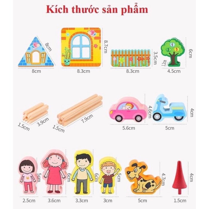 Mô hình nhà gỗ 3D (36 bộ/thùng)
