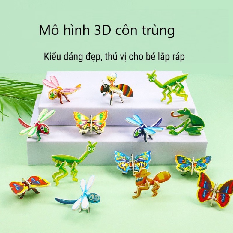 Mô hình 3d con côn trùng (bán theo túi 100 con) (5000 bộ/thùng)
