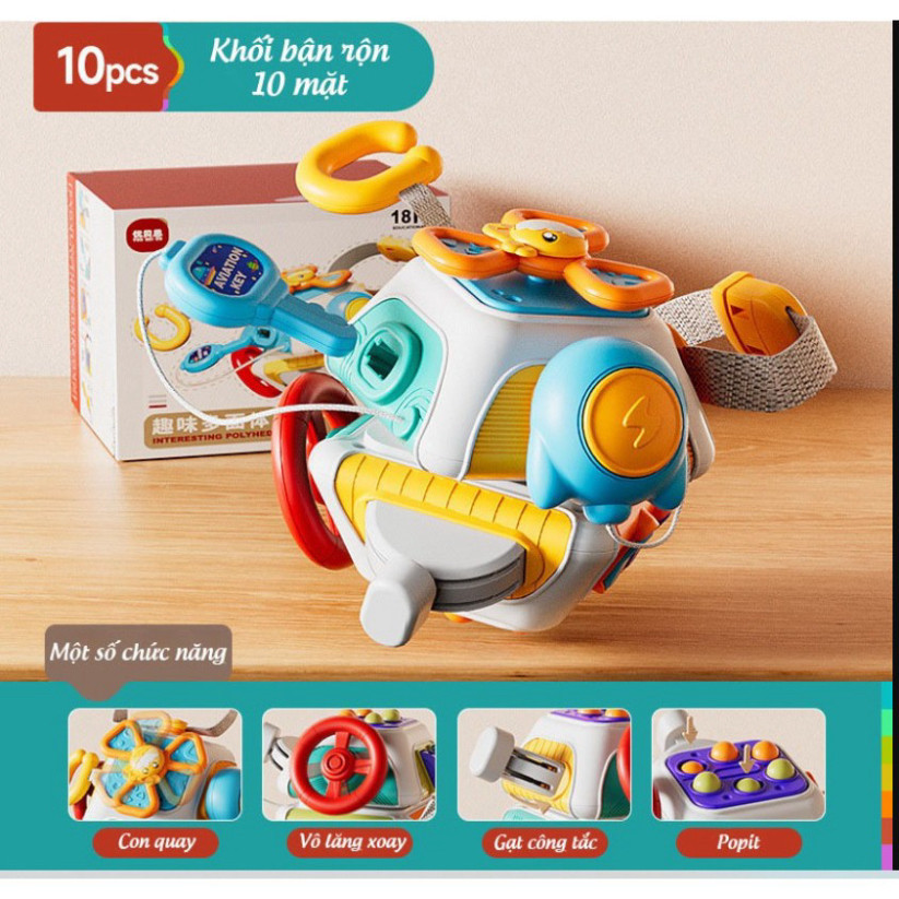 Khối bận rộn 10 mặt cười xoay 360 RT1602 (60b/thùng)
