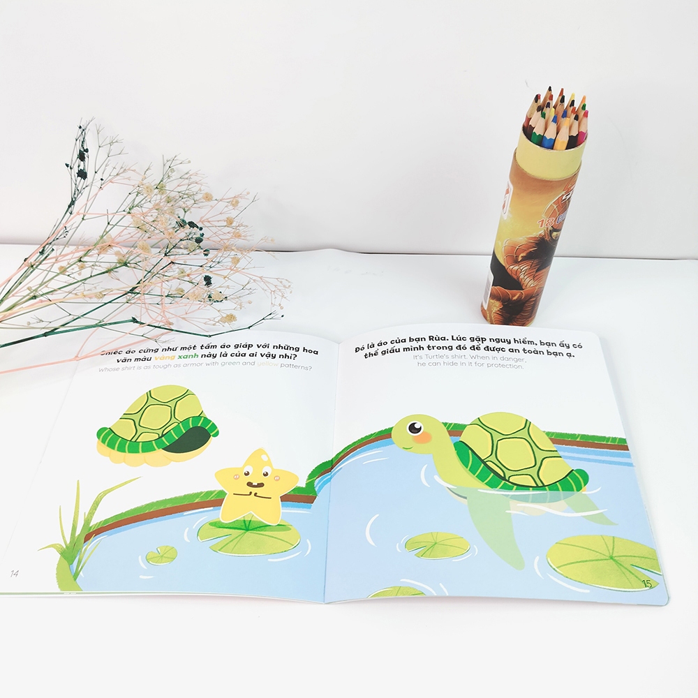 Bộ ehon cùng con khám phá thế giới động vật (song ngữ Anh - Việt) Bộ 8 cuốn