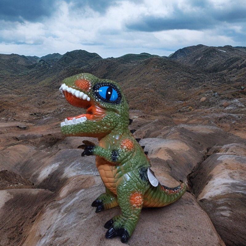 Mô hình khủng long nhựa T-REX bằng cao su mềm 022-7(12 bộ/thùng)