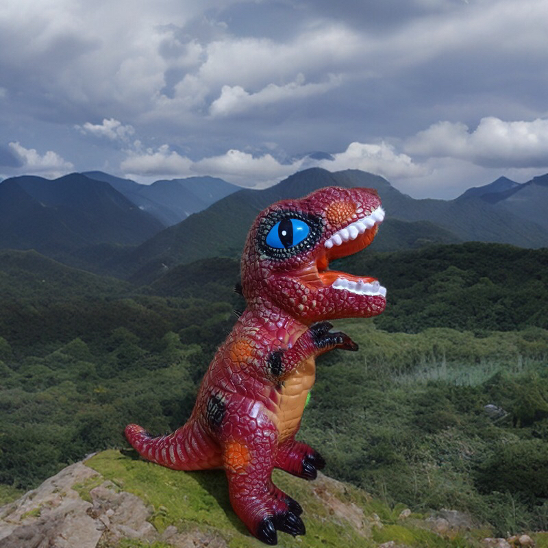 Mô hình khủng long nhựa T-REX bằng cao su mềm 022-7(12 bộ/thùng)