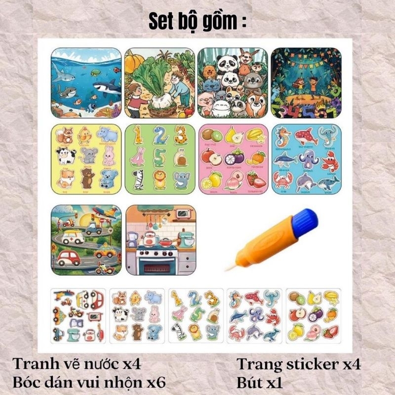 Sách ma thuật kèm bóc dán mã ZY2001(60 bộ/thùng)