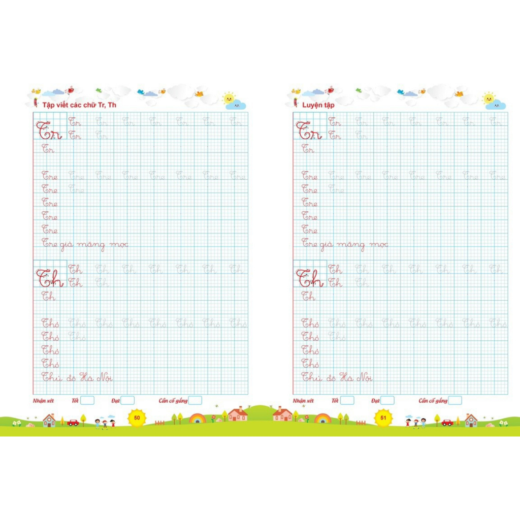 Luyện viết chữ hoa, chữ 1 ly