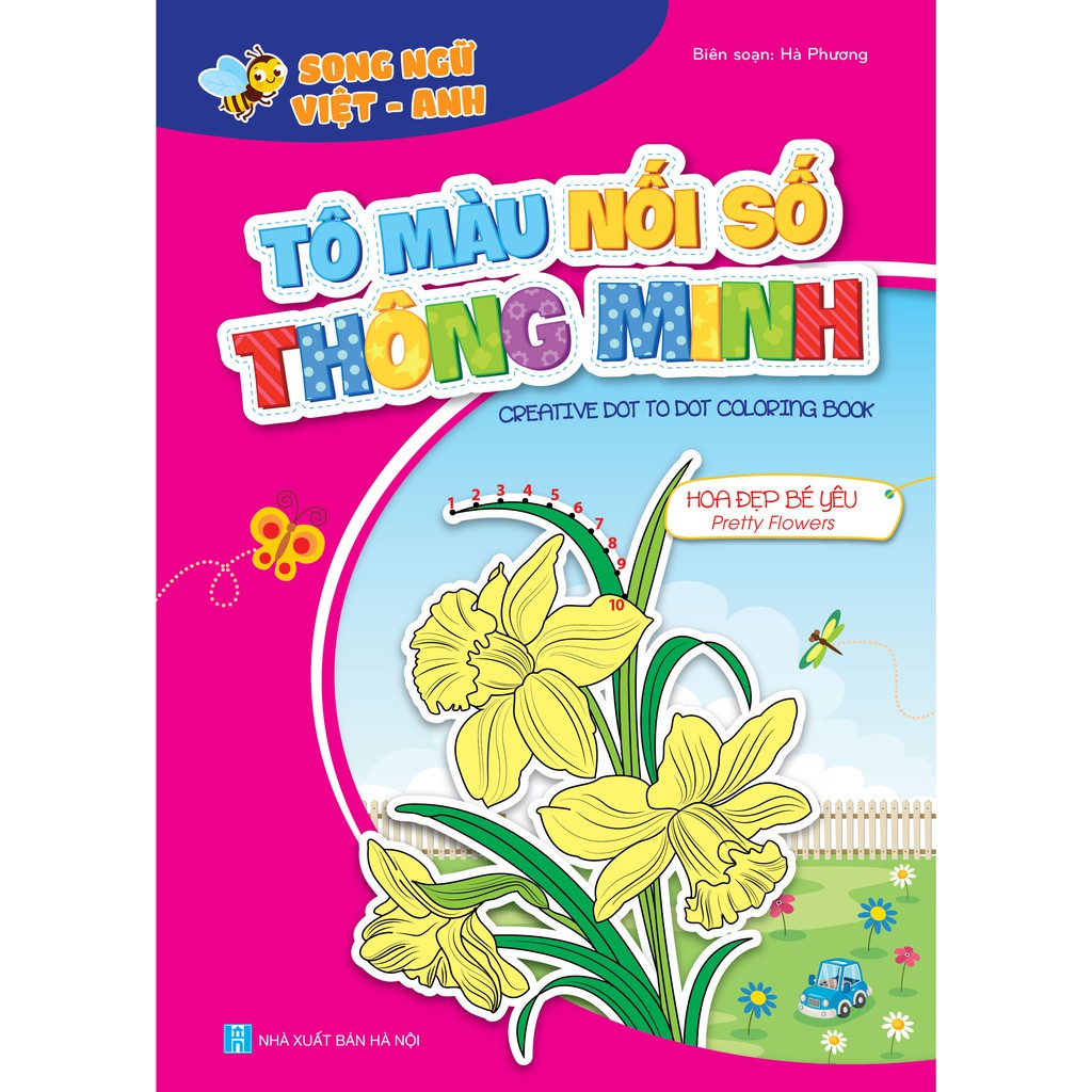 Bộ tô màu nối số thông minh cho trẻ 3-6t, túi 8 cuốn