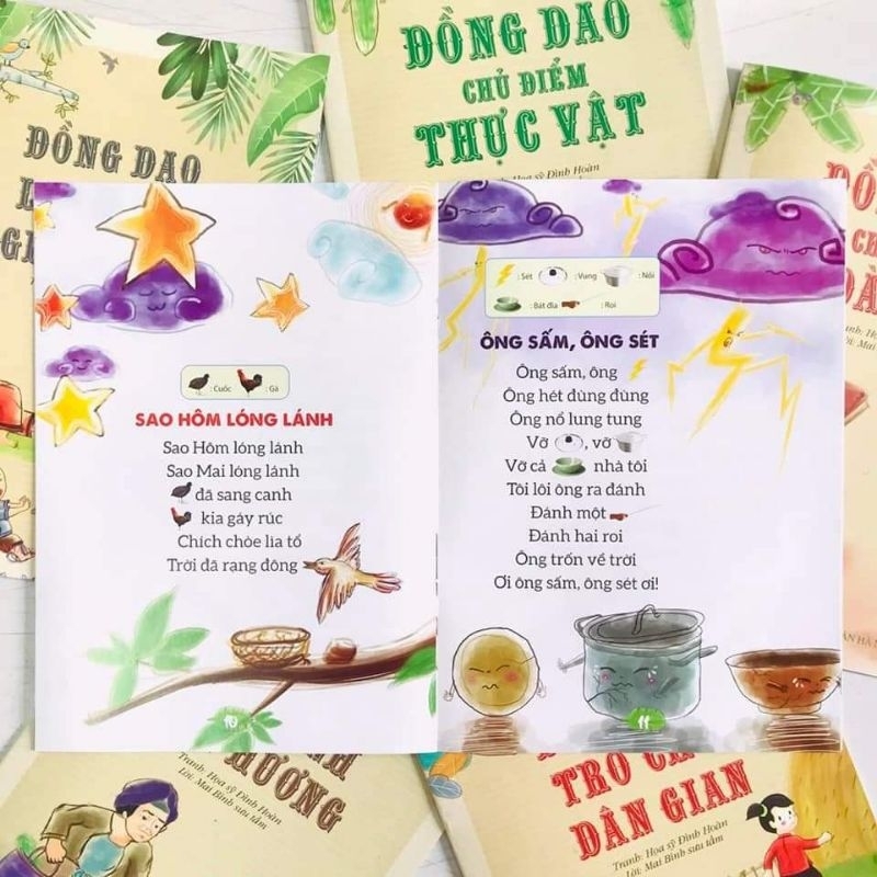 Bộ đồng dao theo chủ điểm - Tư duy hình ảnh 6 cuốn