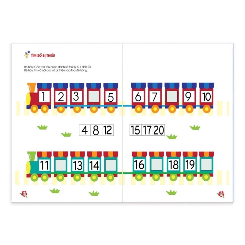 Sách toán tư duy cho bé 4-6 tuổi, sách gồm 124 trang