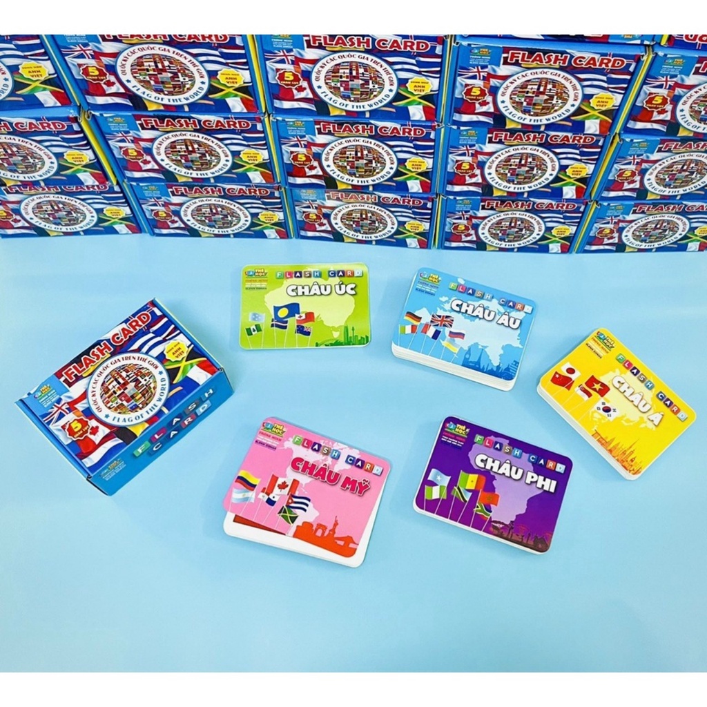 Bộ flash card quốc kỳ các nước bản mới