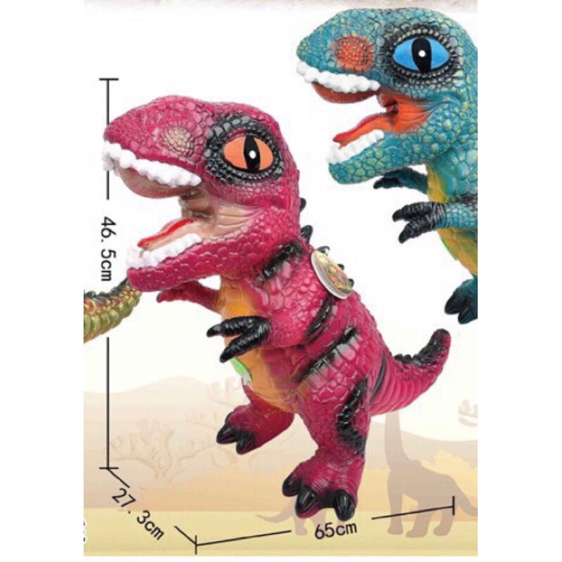 Mô hình khủng long nhựa T-REX bằng cao su mềm 022-7(12 bộ/thùng)