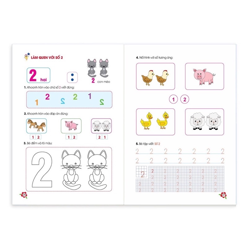 Sách toán tư duy cho bé 4-6 tuổi, sách gồm 124 trang