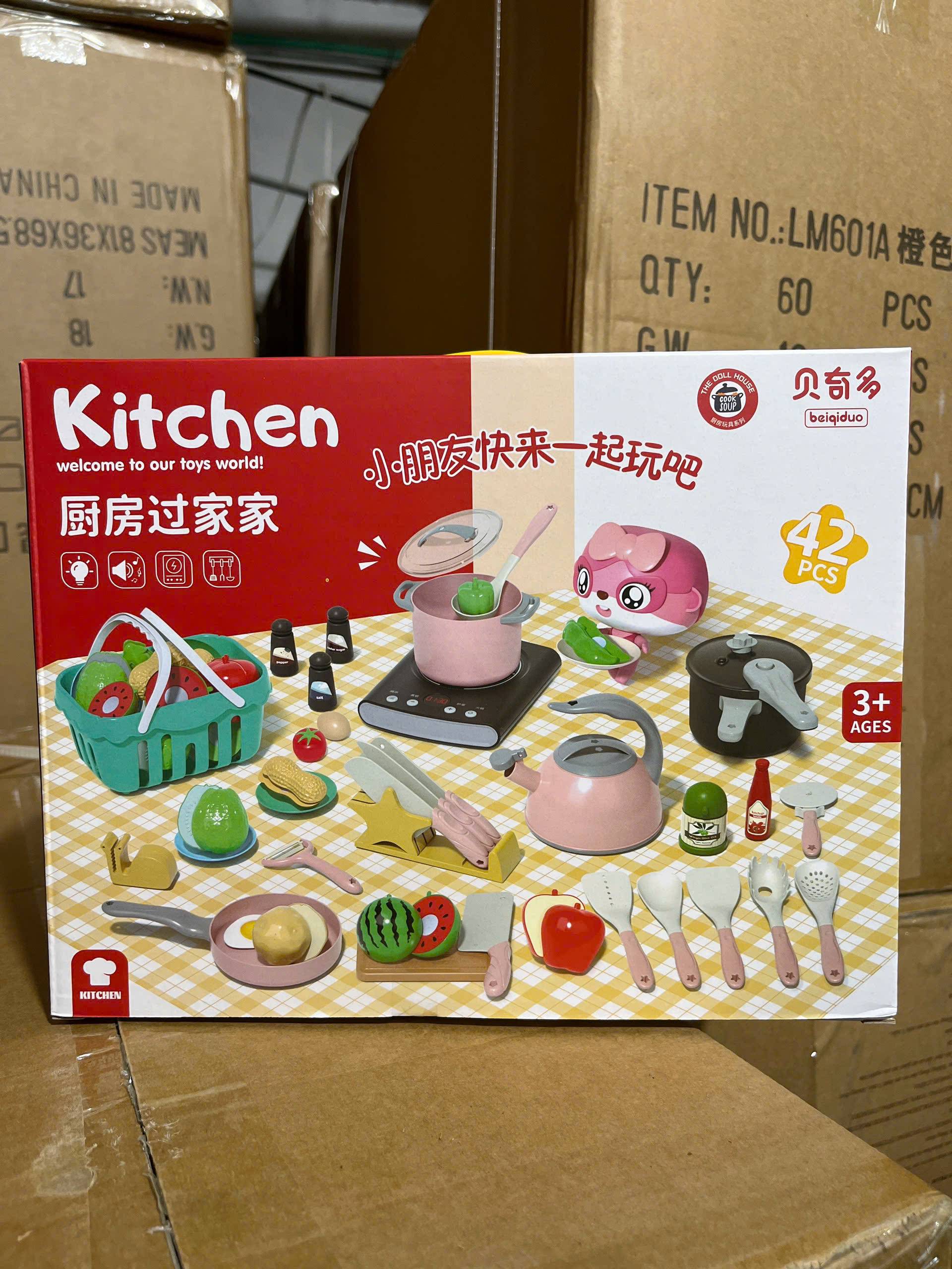 Bộ nấu ăn 45PCS Hồng/Xanh mã NX219-6B