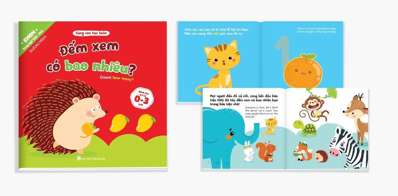 Bộ ehon toán học đầu đời cho bé từ 0-3 tuổi (bộ 8 cuốn)