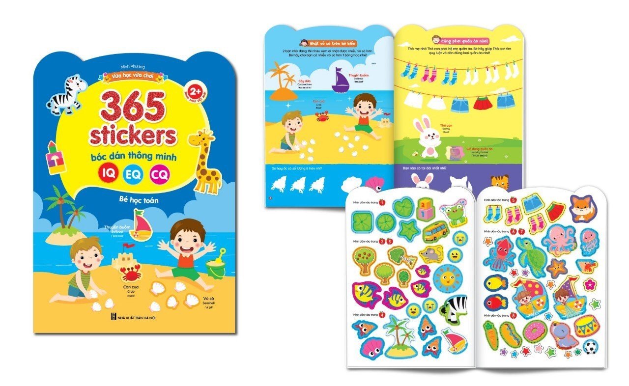 Bộ sách 365 sticker bóc dán thông minh 6 cuốn