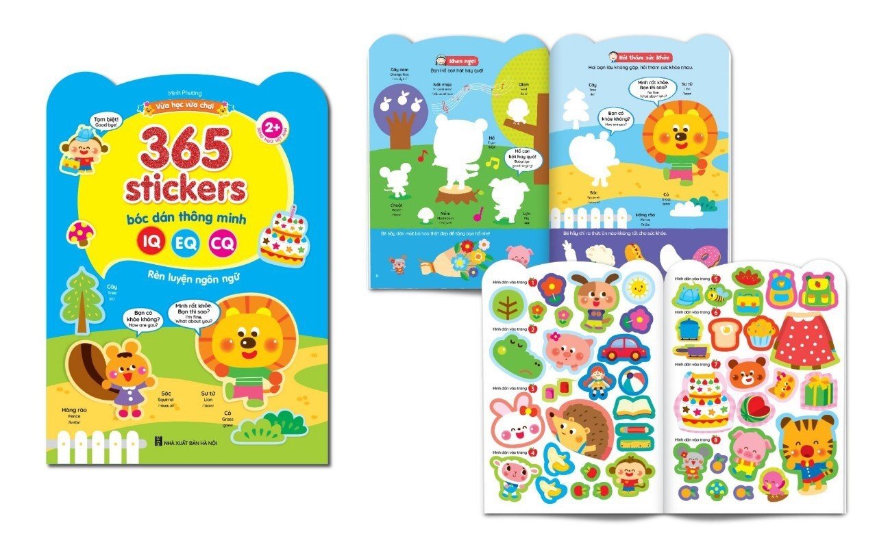 Bộ sách 365 sticker bóc dán thông minh 6 cuốn