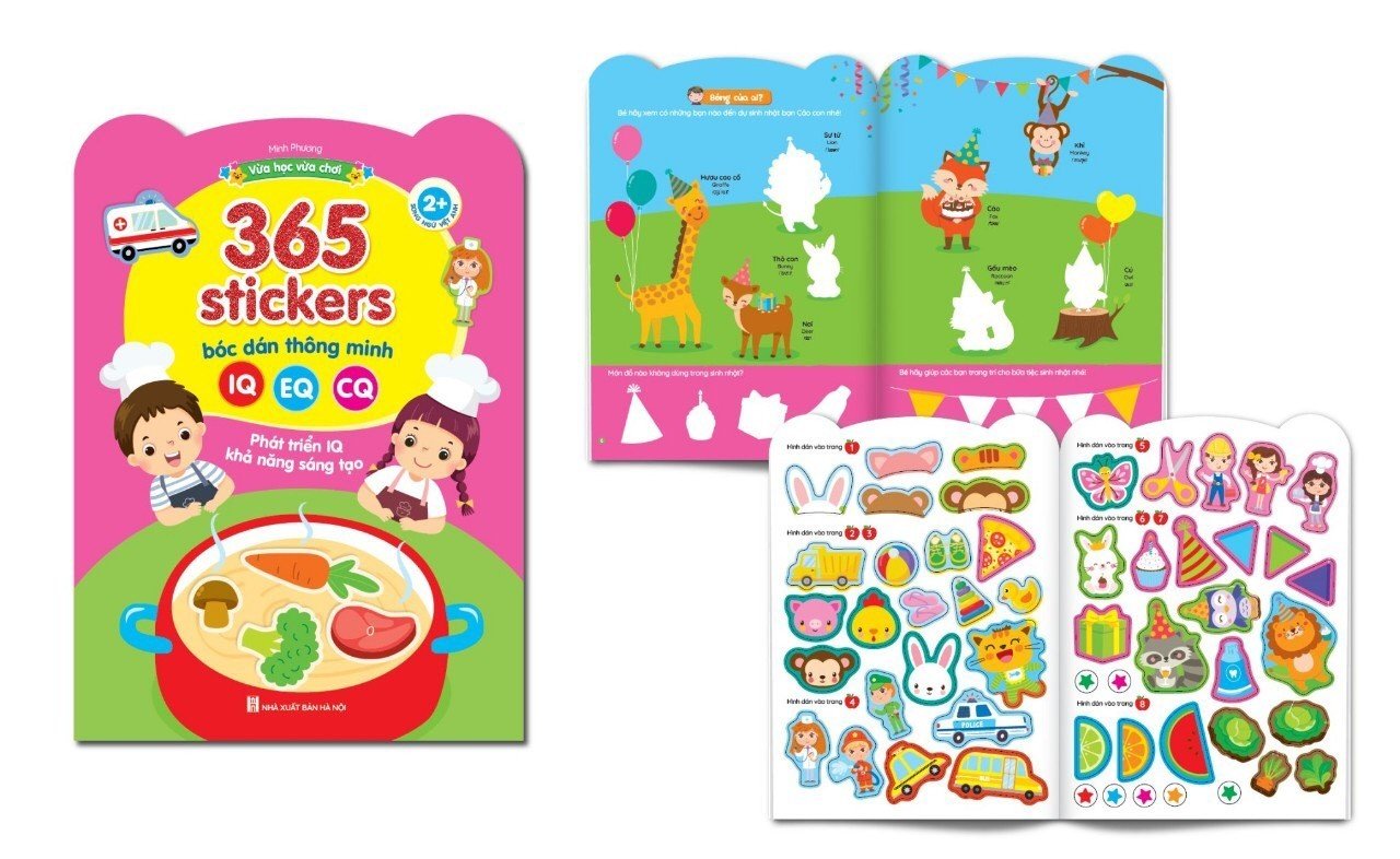 Bộ sách 365 sticker bóc dán thông minh 6 cuốn
