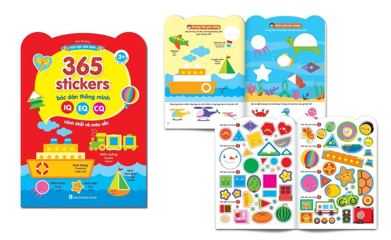 Bộ sách 365 sticker bóc dán thông minh 6 cuốn