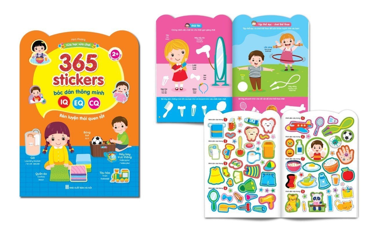 Bộ sách 365 sticker bóc dán thông minh 6 cuốn