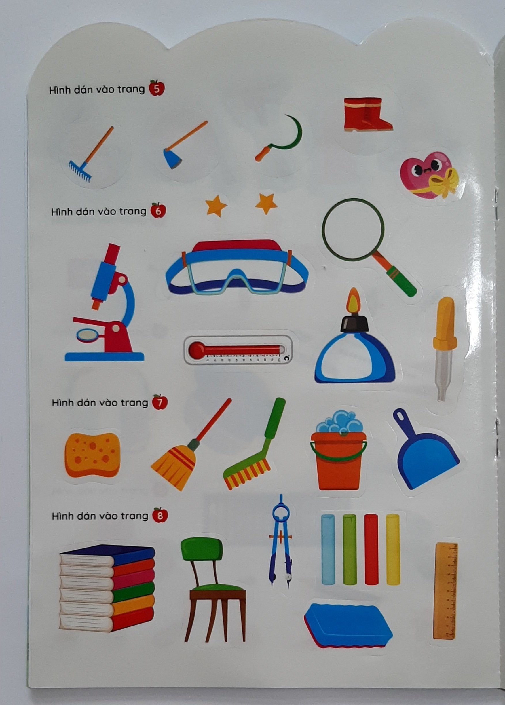 Set 6 cuốn sách bóc dán thông minh cho bé