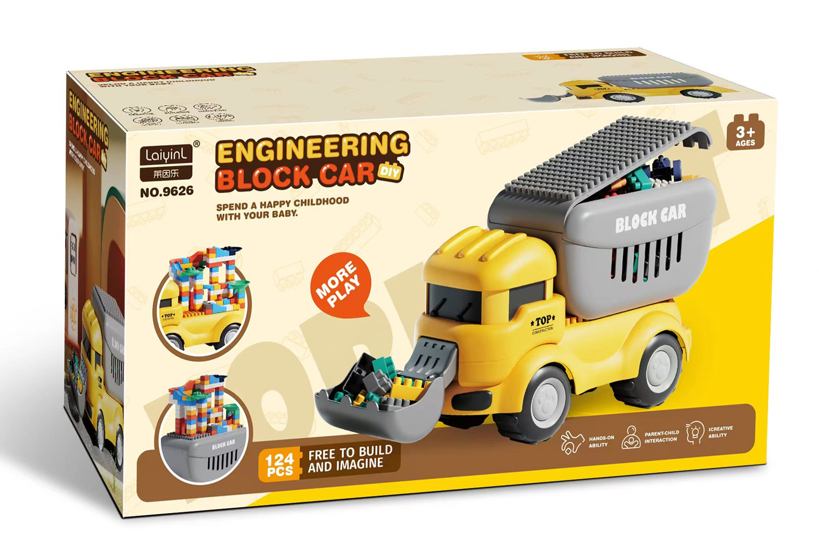 Xe máy xúc chở LEGO 9626(15 bộ/thùng)