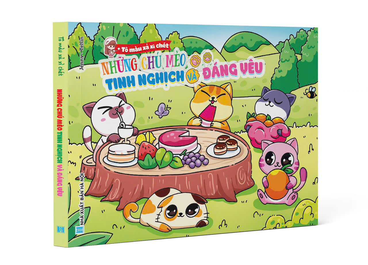 Tô màu xả xì tress: Những chú mèo tinh nghịch và đáng yêu