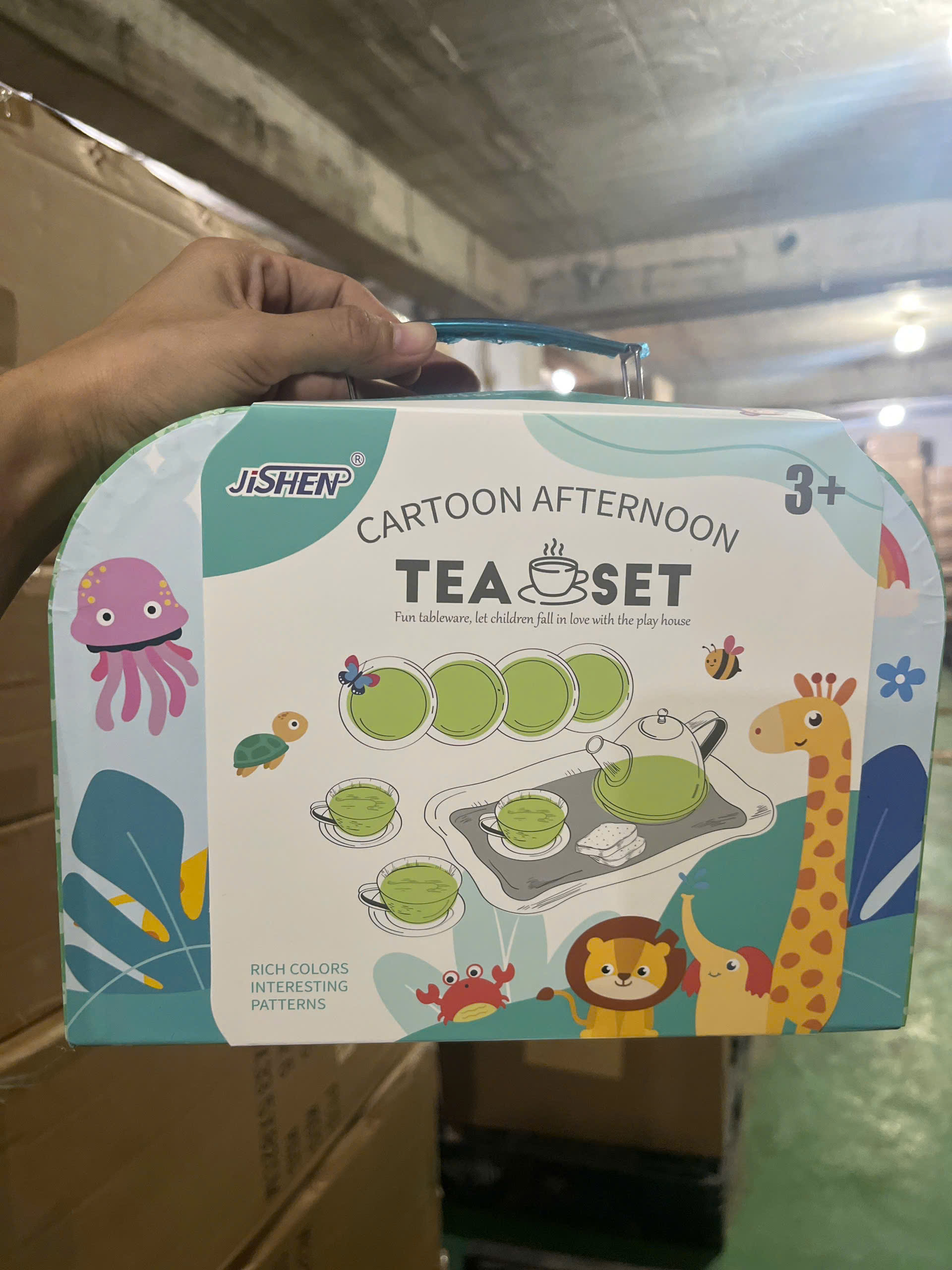 Vali trà bánh động vật Xanh 86-17