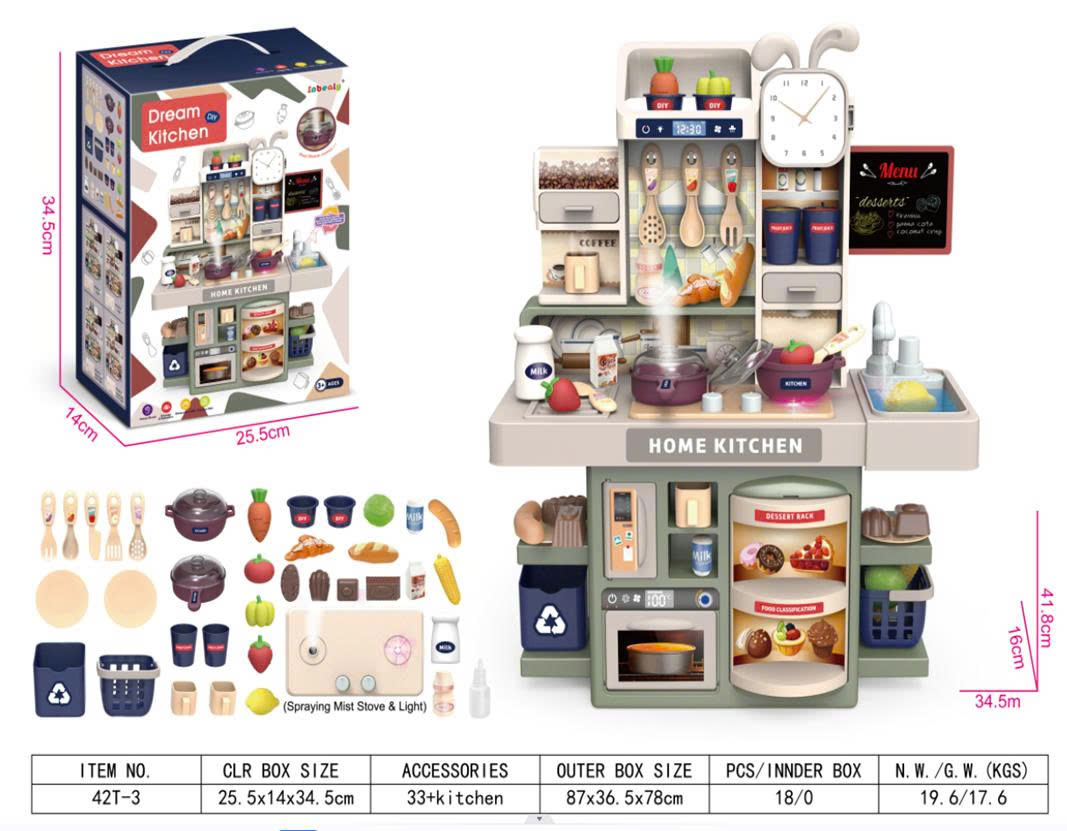 Bếp 42cm màu hồng/xanh mã 42T-4