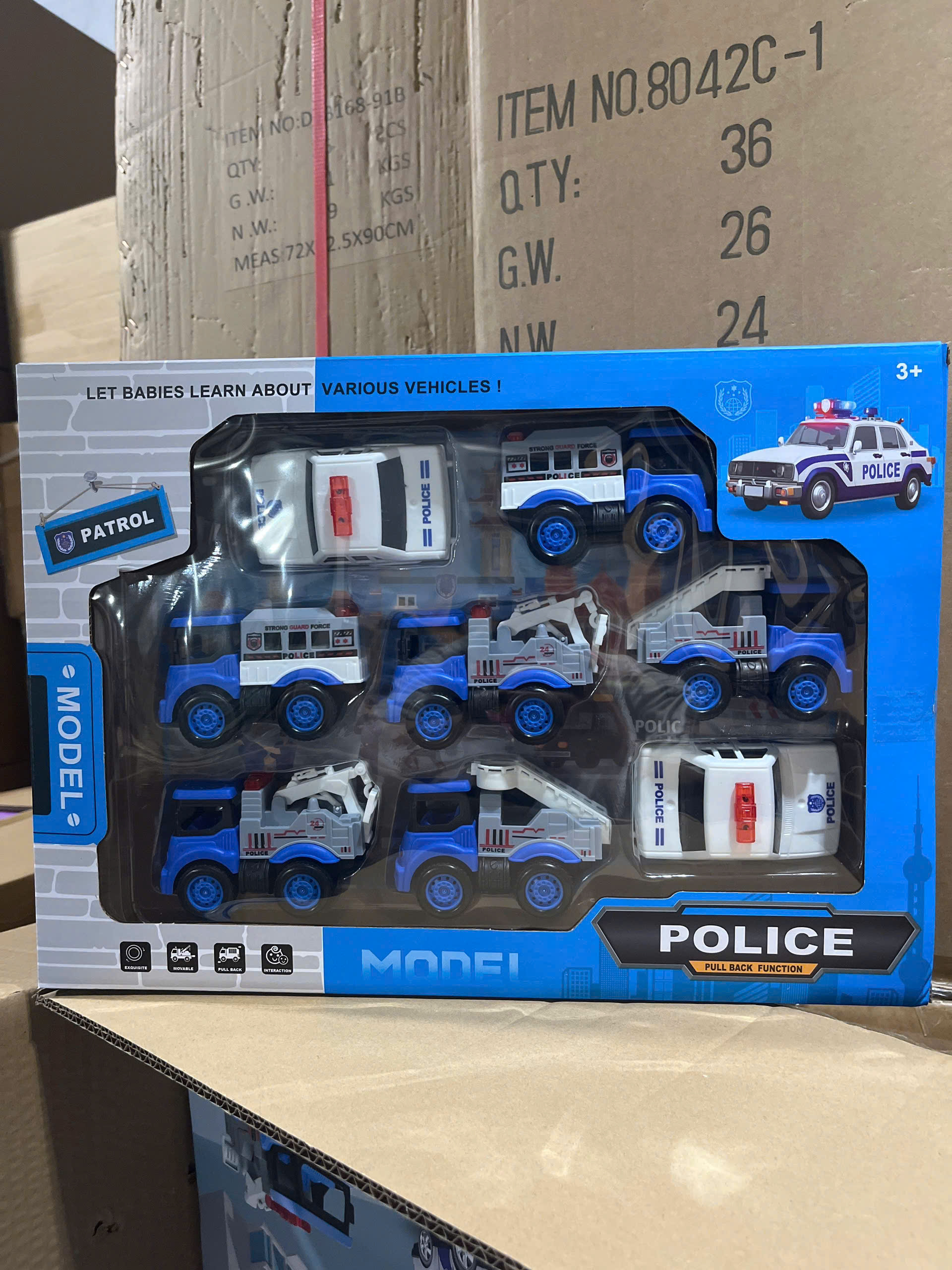 Set 8 xe cảnh sát mã DYB168-91