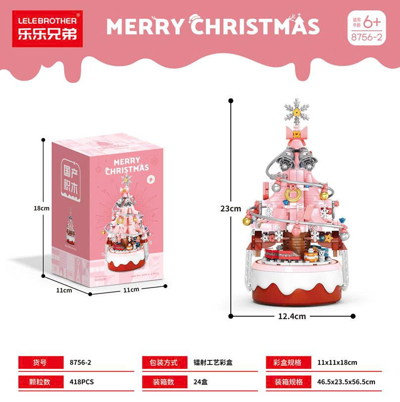 Hộp nhạc lego Cây thông noel (Hồng) 418psc - 24