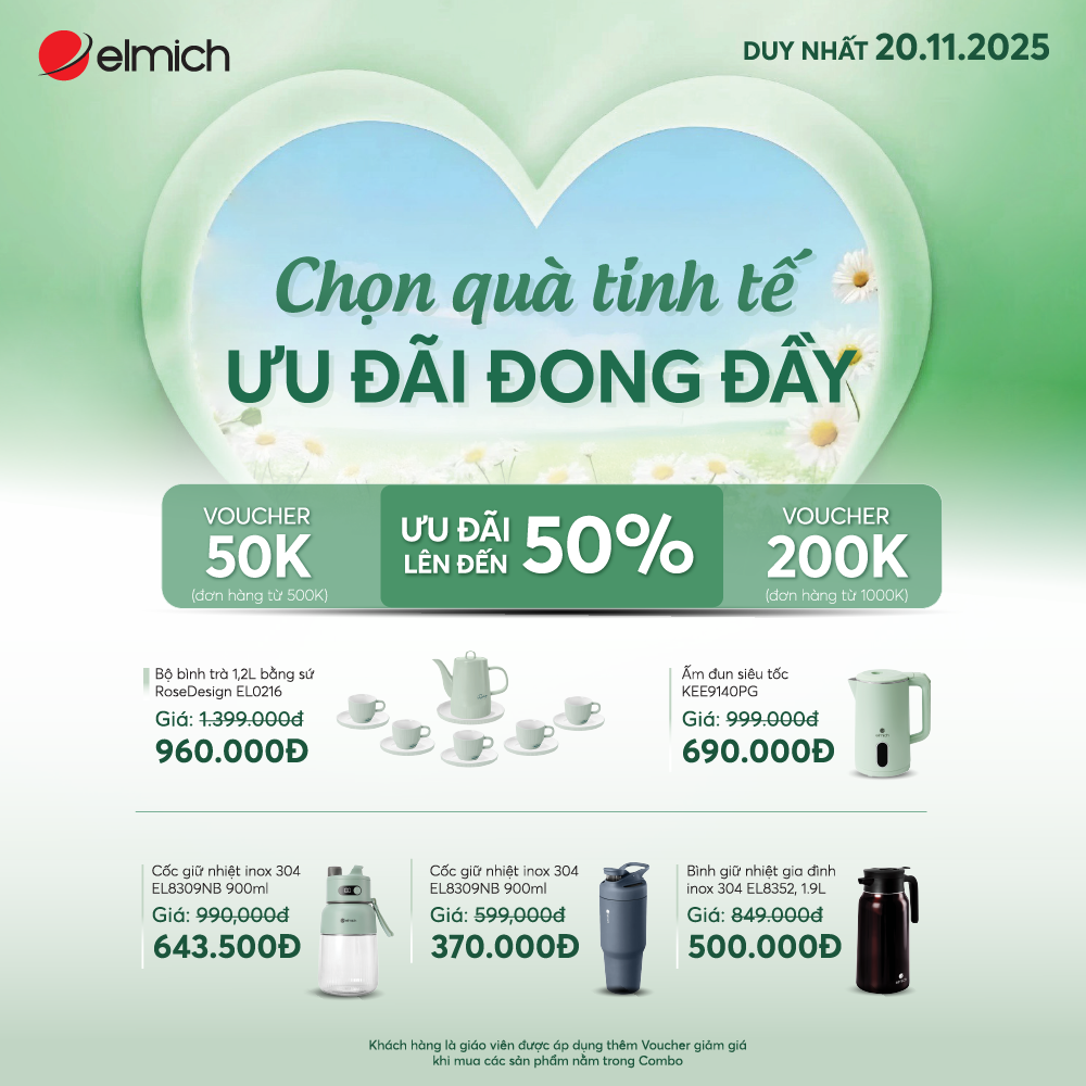 [ELMICH TRI ÂN NGÀY 20/11] CHỌN QUÀ TINH TẾ - ƯU ĐÃI ĐONG ĐẦY