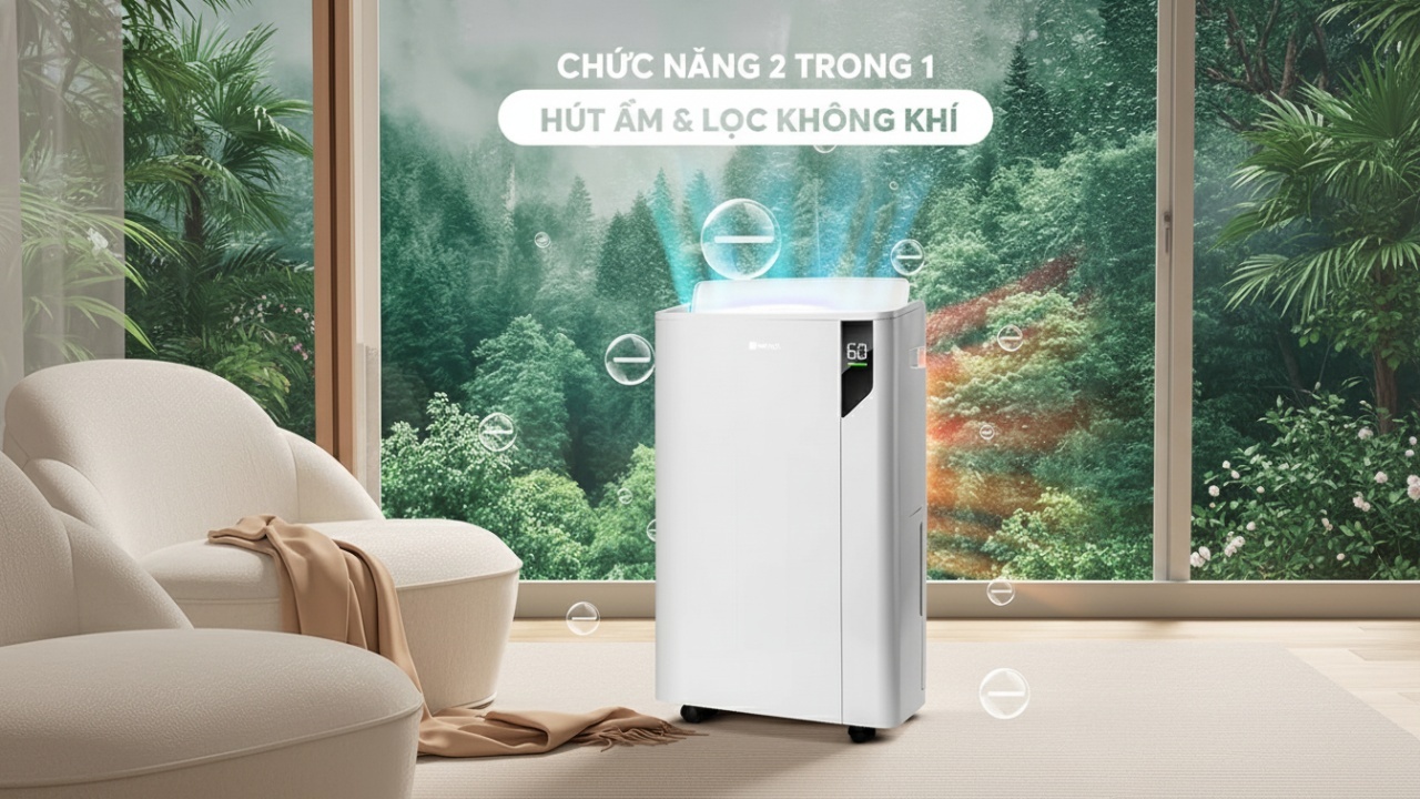 Máy Hút Ẩm Lọc Không Khí: Giải Pháp 2 Trong 1 Có Thực Sự Hiệu Quả?