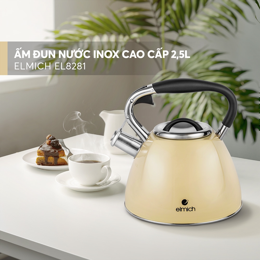 Ấm đun nước inox cao cấp Elmich thời trang