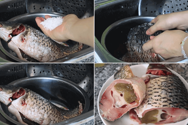 làm sạch cá chép nấu canh chua