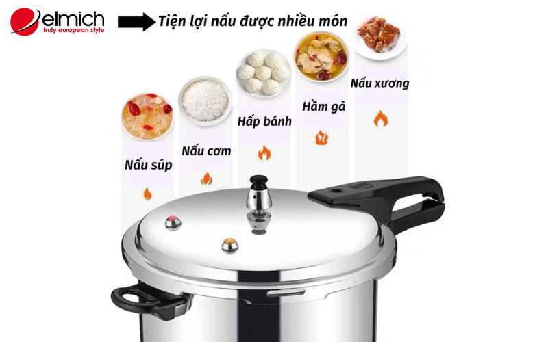 Hình 3: Nồi áp suất có nhiều chế độ nấu được cài đặt sẵn