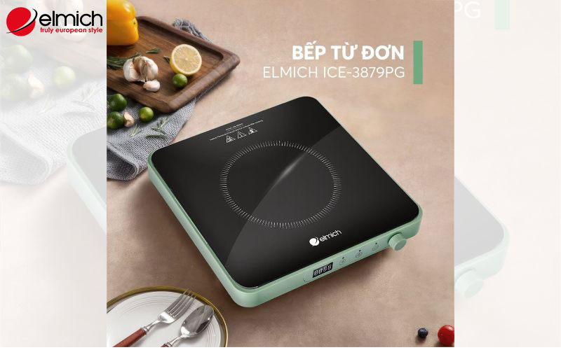 Hình 4: Bếp điện từ Elmich ICE 3879PG – bếp từ đơn 1 vùng nấu