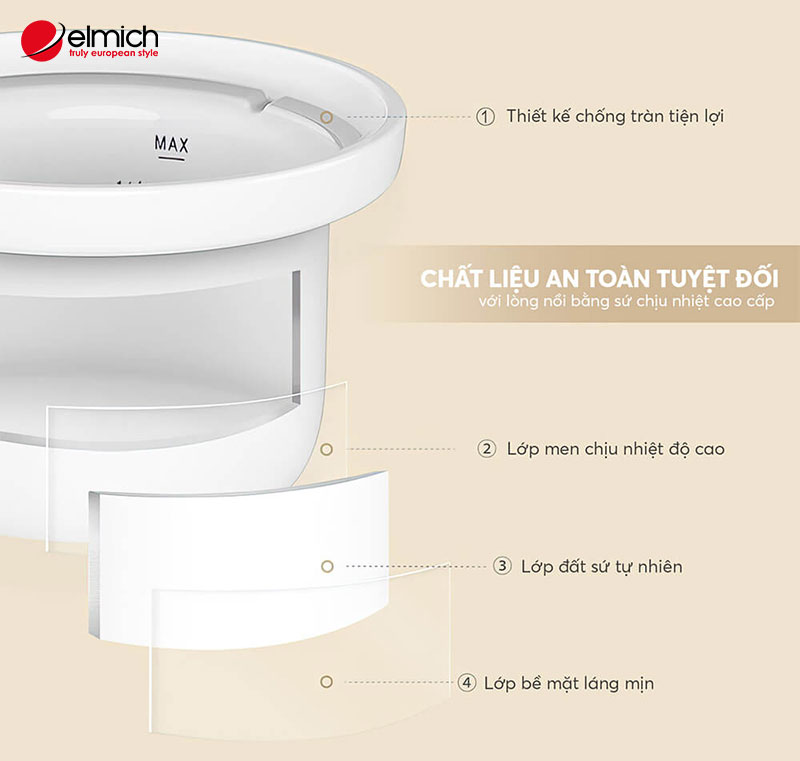 Hình 4: Thố sứ này có lớp ngoài là lớp cách nhiệt để giữ nhiệt độ ổn định
