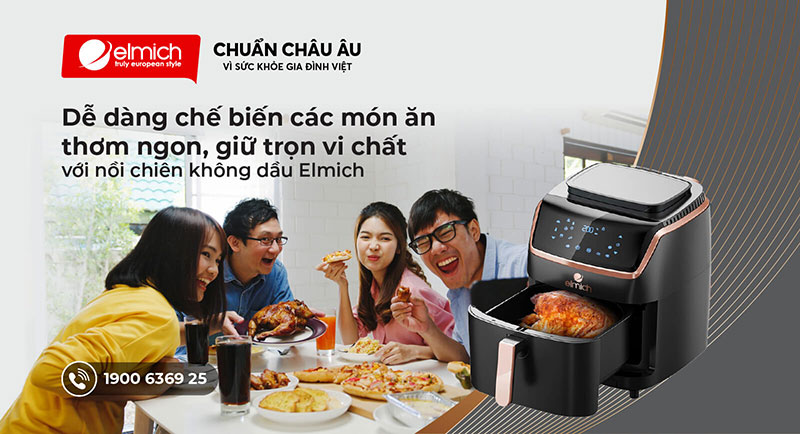 Hình 6: Nồi chiên không dầu Elmich - sự lựa chọn lý tưởng cho cả gia đình