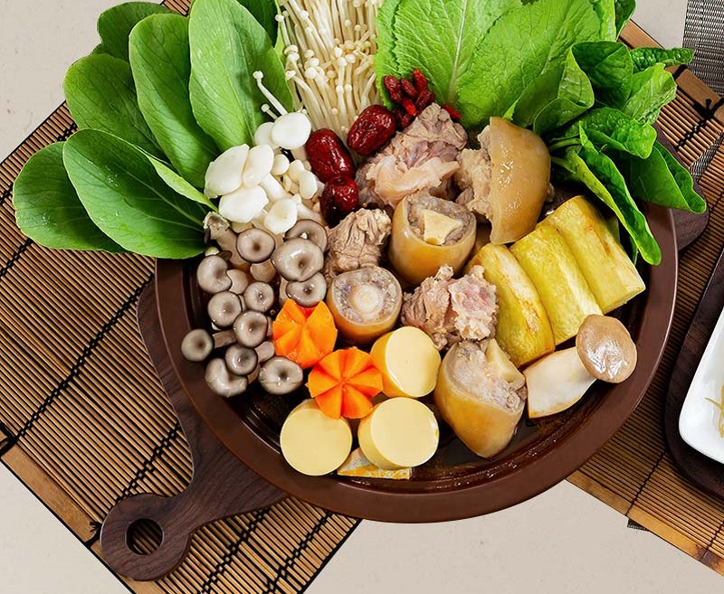 Những loại rau, nấm nhúng lẩu