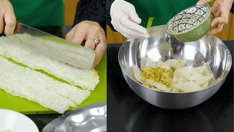 Ảnh 8: Rượu trắng, gừng đập dập sẽ giúp bạn loại bỏ mùi khó chịu của bóng bì